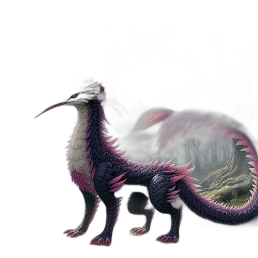 creature, dragon, animal, staff transparent PNG cut-out