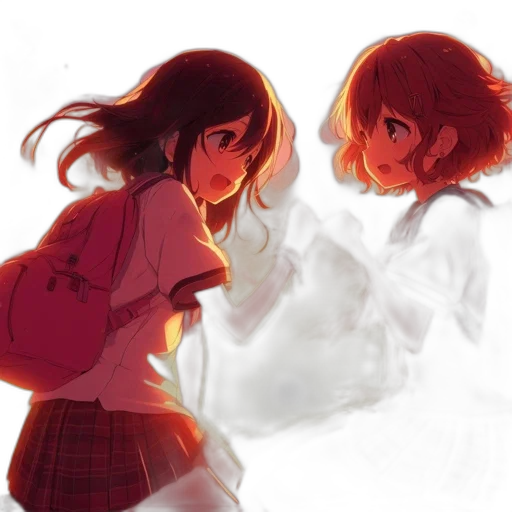 concept art, watercolor, anime, photorealistic transparent PNG cut-out