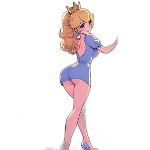 dress, crown, staff, cartoon transparent PNG cut-out