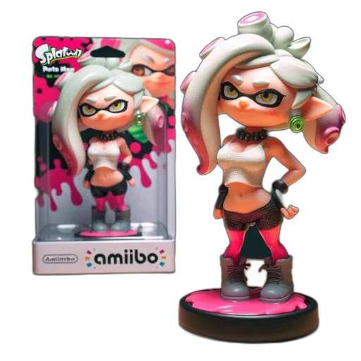 concept art, 3d render, vaporwave, amiibo transparent PNG cut-out