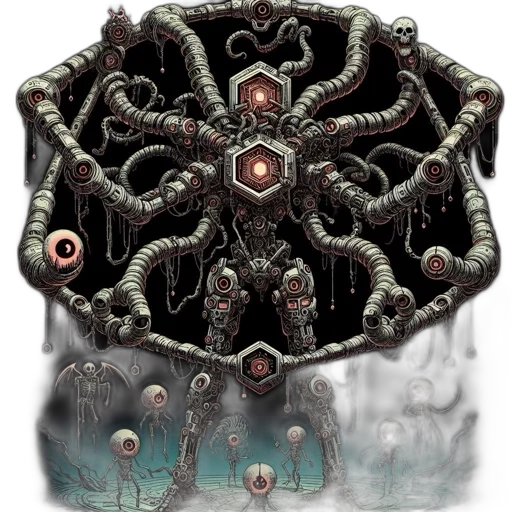 creature, robot, staff, concept art transparent PNG cut-out