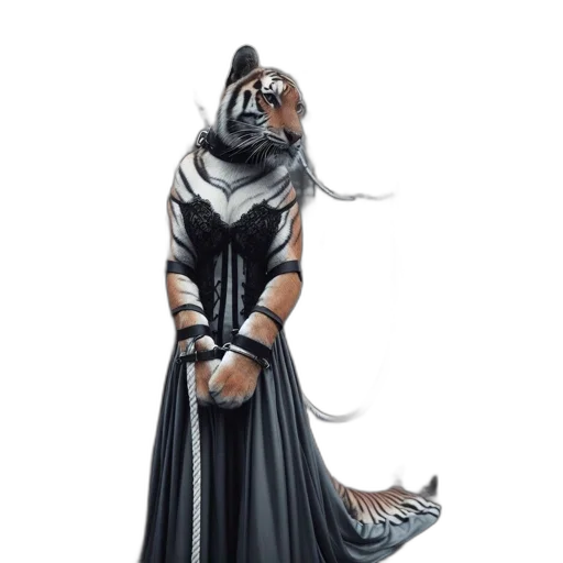 mask, dress, staff, creature transparent PNG cut-out