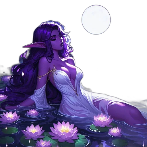 flower, dress, fantasy art, concept art transparent PNG cut-out