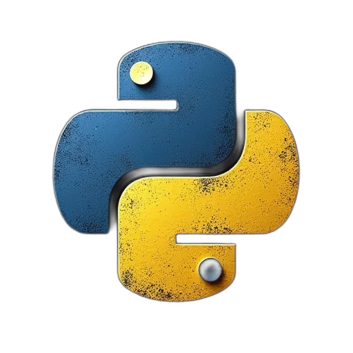 3d render, python, program, used transparent PNG cut-out