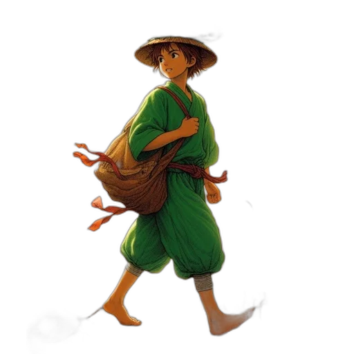 hat, staff, concept art, fantasy art transparent PNG cut-out