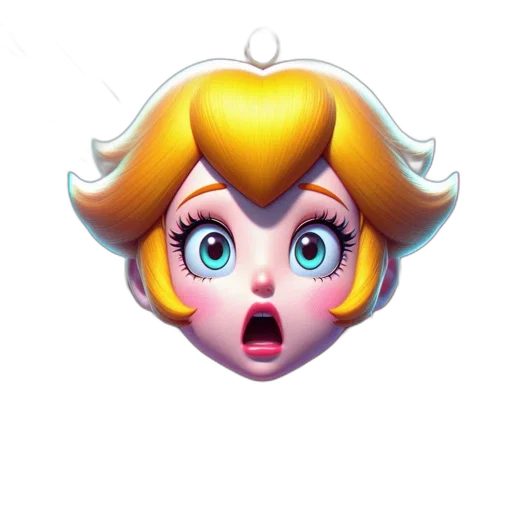 face, hair, staff, 3d render transparent PNG cut-out