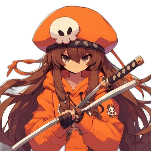 weapon, staff, jacket, hat transparent PNG cut-out