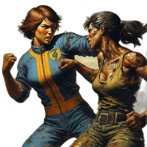 comic book art, concept art, golden, two transparent PNG cut-out