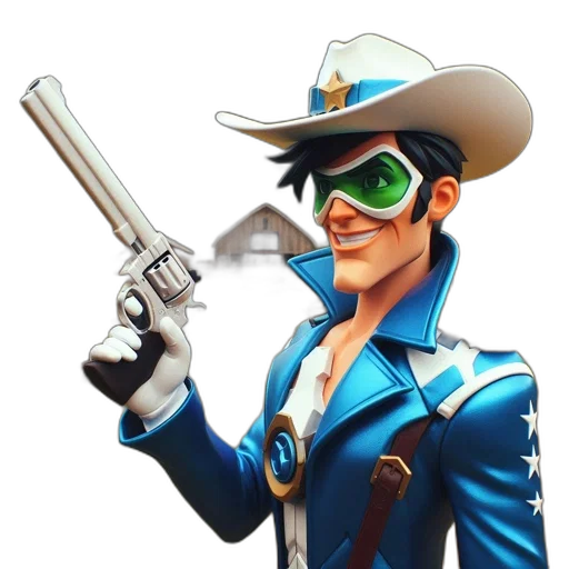 weapon, jacket, staff, hat transparent PNG cut-out