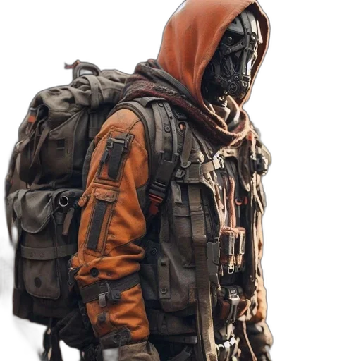 jacket, mask, robot, face transparent PNG cut-out
