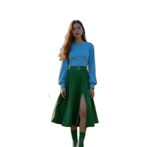 dress, jacket, staff, 3d render transparent PNG cut-out