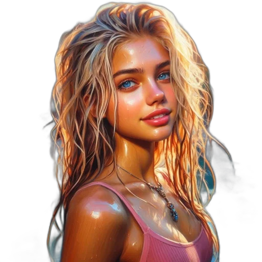 face, hair, jewelry, dress transparent PNG cut-out