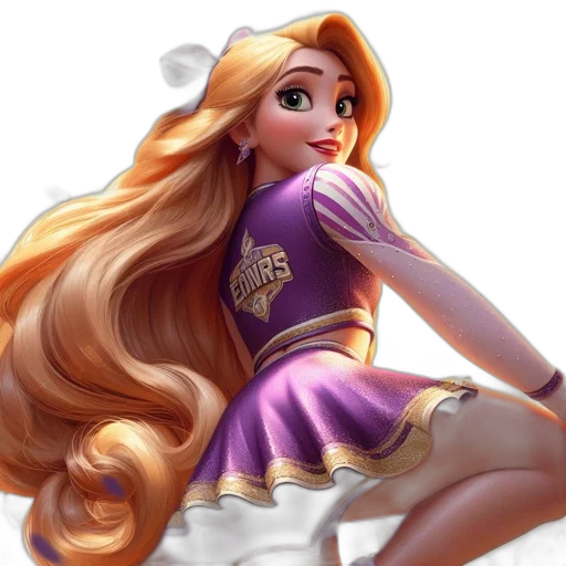 dress, crown, staff, hair transparent PNG cut-out