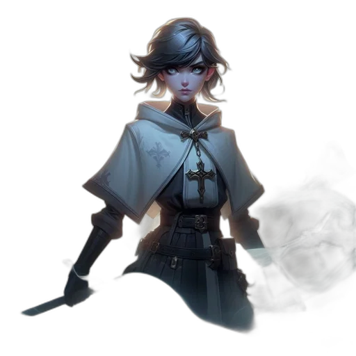 staff, mask, jacket, weapon transparent PNG cut-out