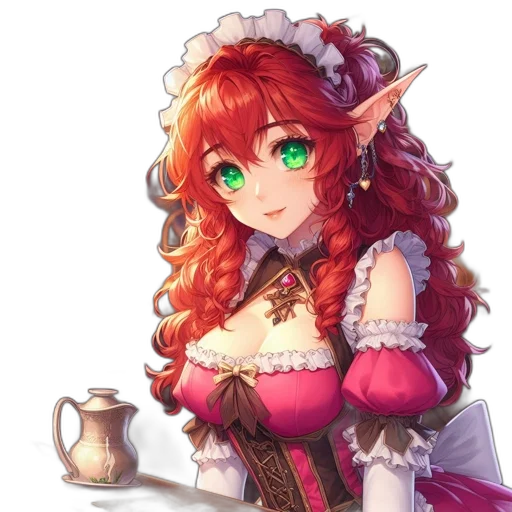 staff, dragon, dress, fantasy art transparent PNG cut-out