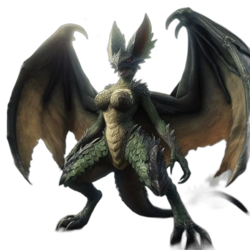 dragon, creature, animal, staff transparent PNG cut-out