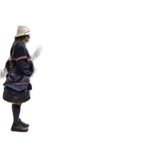 hat, jacket, staff, dress transparent PNG cut-out