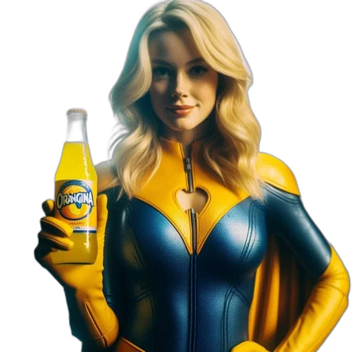bottle, jacket, dress, comic book art transparent PNG cut-out