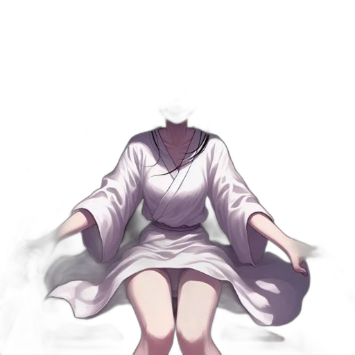 dress, staff, jacket, creature transparent PNG cut-out
