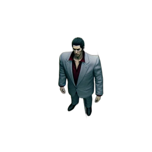 jacket, robot, staff, pixel art transparent PNG cut-out