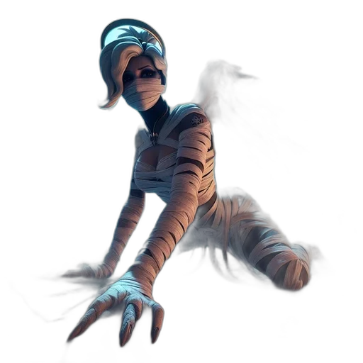 mask, creature, staff, robot transparent PNG cut-out