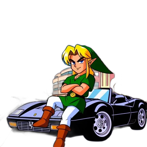 car, weapon, animal, pixel art transparent PNG cut-out