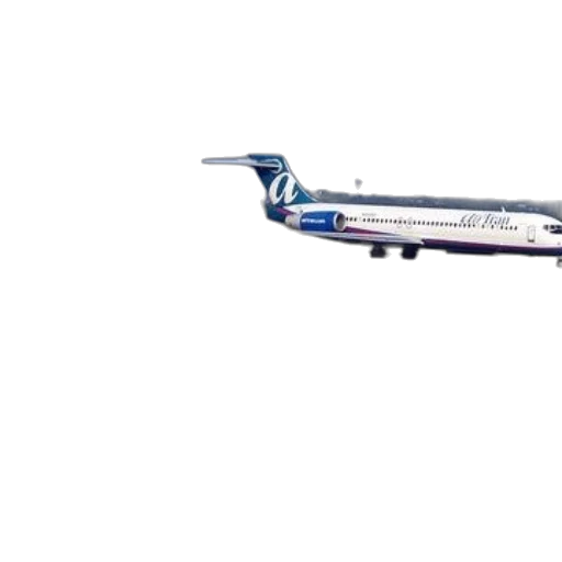 3d render, photorealistic, row, airplanes transparent PNG cut-out