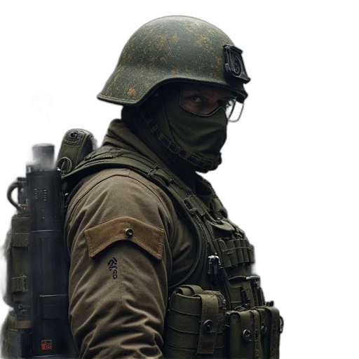 mask, jacket, staff, face transparent PNG cut-out