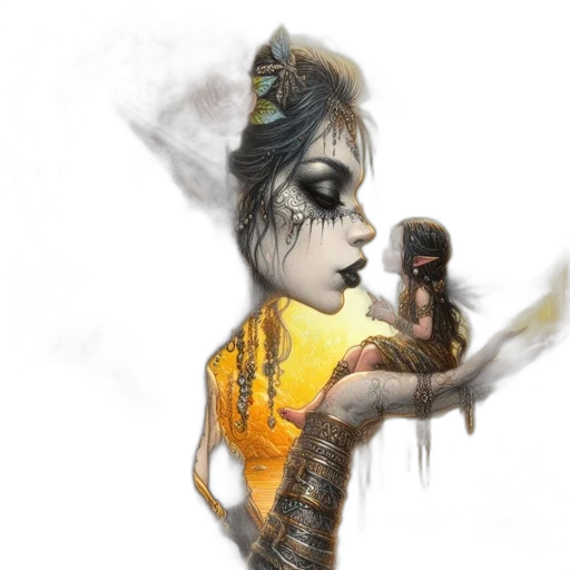 mask, staff, fantasy art, concept art transparent PNG cut-out