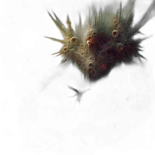 dragon, creature, mask, hair transparent PNG cut-out