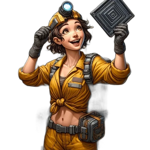 staff, robot, weapon, comic book art transparent PNG cut-out