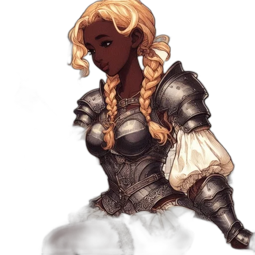 sword, dress, staff, fantasy art transparent PNG cut-out