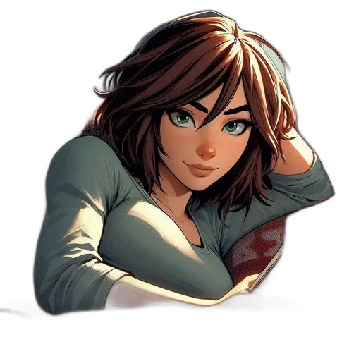 face, comic book art, fantasy art, concept art transparent PNG cut-out