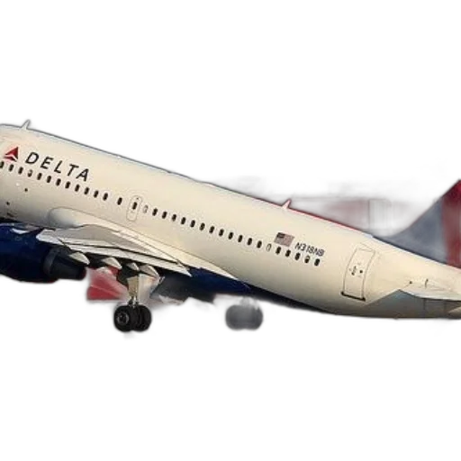 delta, airplane, taking, off transparent PNG cut-out