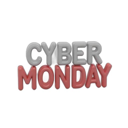 3d render, words, cyber, monday transparent PNG cut-out