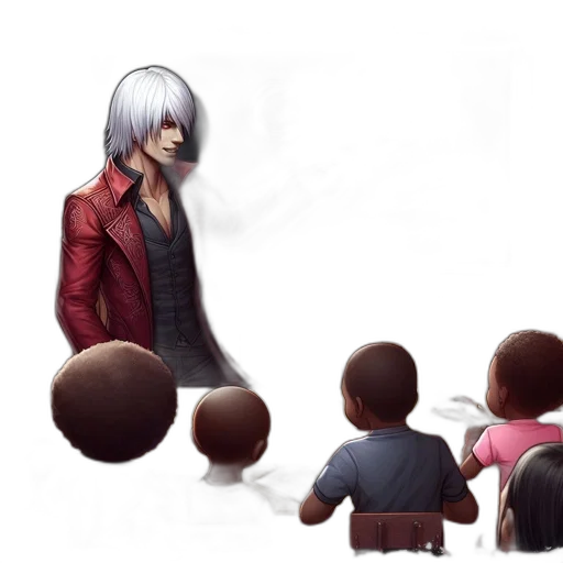 jacket, staff, creature, weapon transparent PNG cut-out