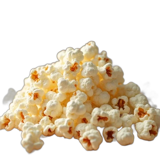 food, crown, 3d render, popcorn transparent PNG cut-out