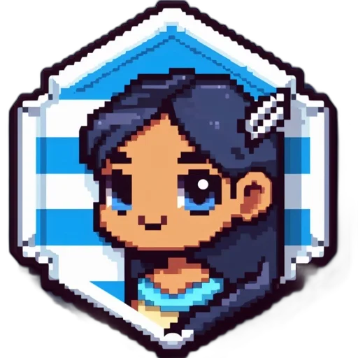 staff, face, pixel art, anime transparent PNG cut-out