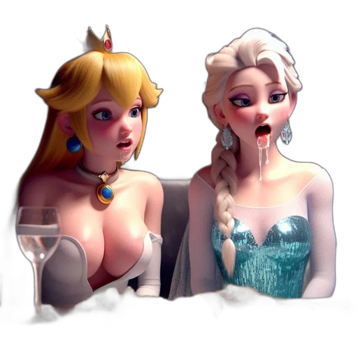 crown, dress, 3d render, concept art transparent PNG cut-out