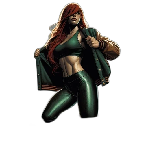 jacket, comic book art, concept art, fantasy art transparent PNG cut-out