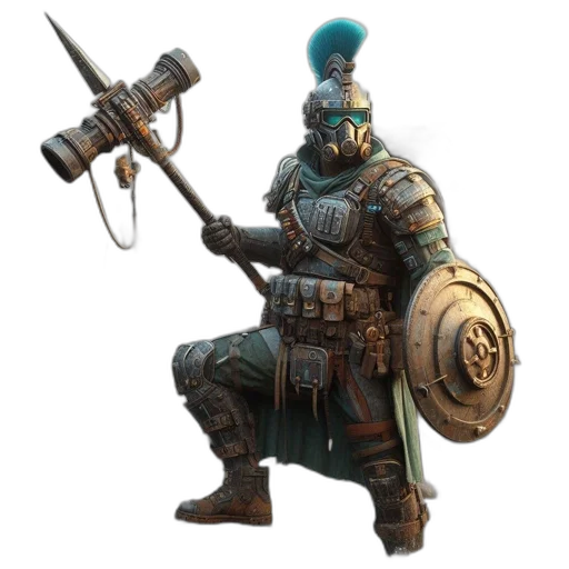 weapon, sword, staff, robot transparent PNG cut-out