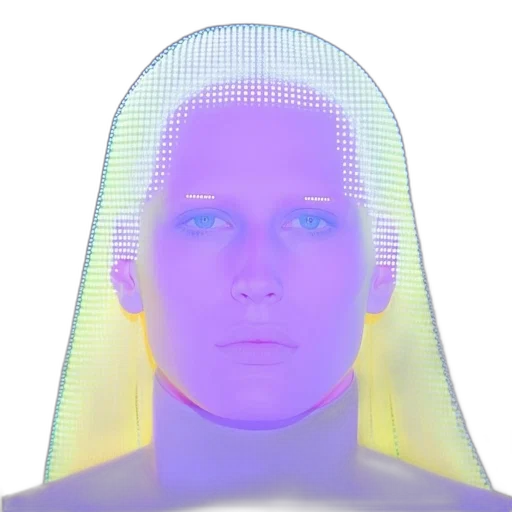 face, robot, mask, hair transparent PNG cut-out