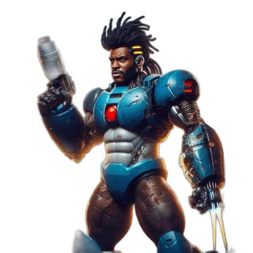 robot, weapon, concept art, comic book art transparent PNG cut-out