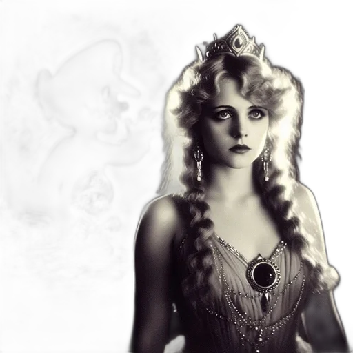crown, dress, jewelry, fantasy art transparent PNG cut-out
