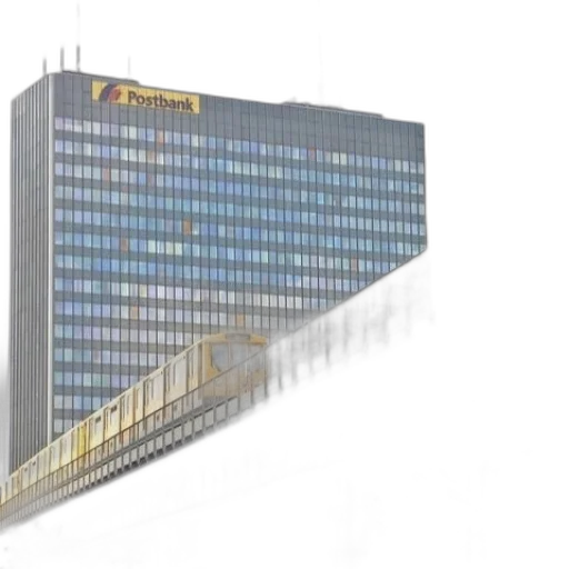 building, 3d render, concept art, yellow transparent PNG cut-out