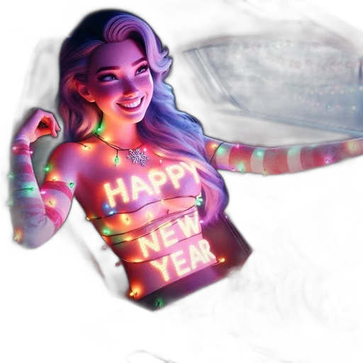 dress, 3d render, concept art, vaporwave transparent PNG cut-out