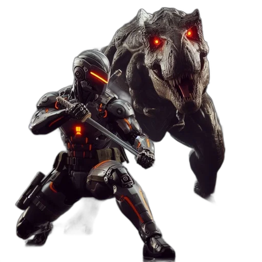 robot, creature, dragon, weapon transparent PNG cut-out