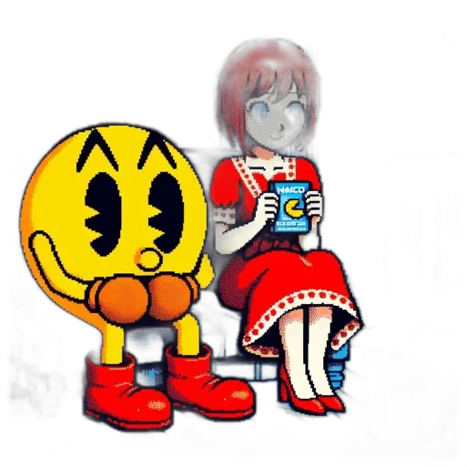 robot, dress, mask, pixel art transparent PNG cut-out