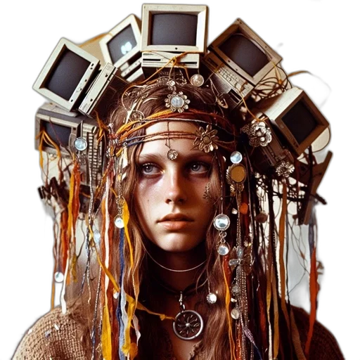 jewelry, crown, robot, hair transparent PNG cut-out