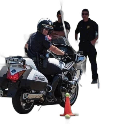 police, officer, motorcycle, navigates transparent PNG cut-out